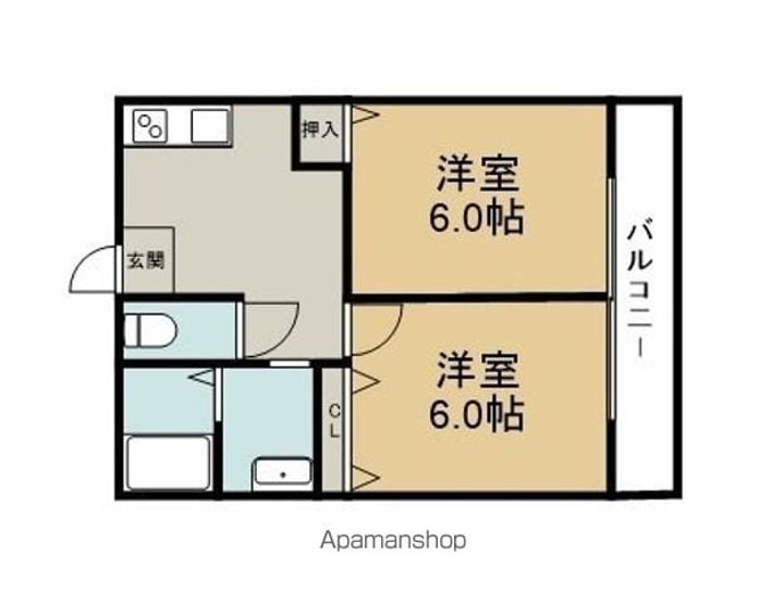 ハイラル弐番館101の間取り