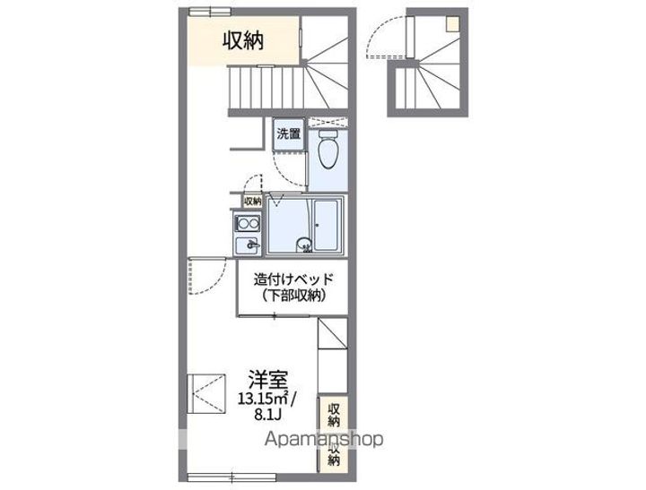 レオパレスハーヴ壱番館211の間取り