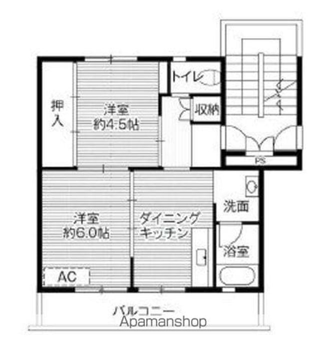 ビレッジハウス前沢2号棟403の間取り
