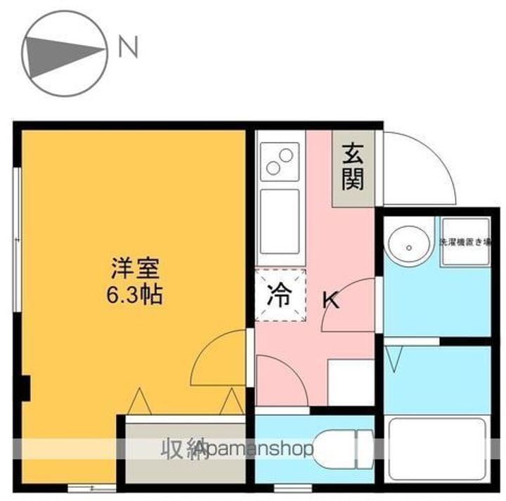 東京都中野区大和町1丁目の賃貸マンションの間取り