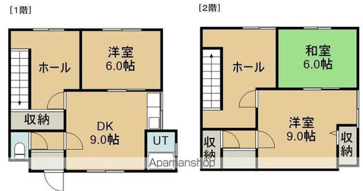 赤川1丁目6番一棟二戸左の間取り