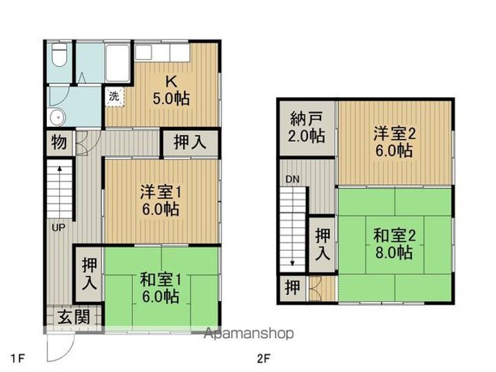 八反田コーポ1号棟1-1の間取り
