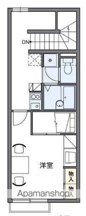香川県高松市香川町大野の賃貸アパートの間取り
