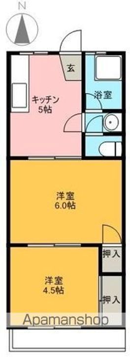 岐阜県高山市桐生町6丁目の賃貸アパートの間取り