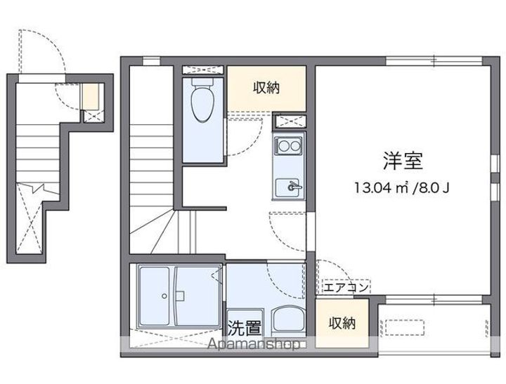 東京都葛飾区新宿1丁目の賃貸アパート201の間取り