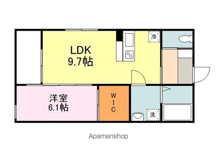 広島県福山市大門町5丁目の賃貸アパートの間取り