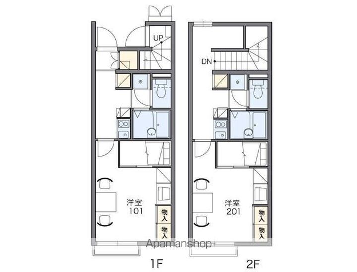 レオパレスフローリッシュ Ⅰ111の間取り