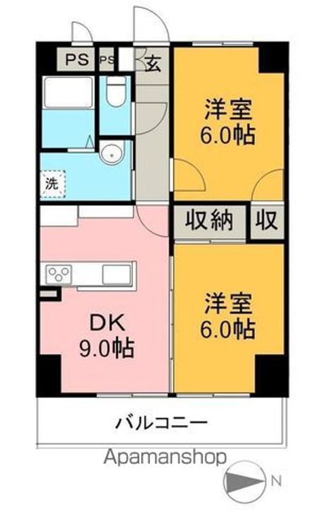 高知インターマンションの間取り