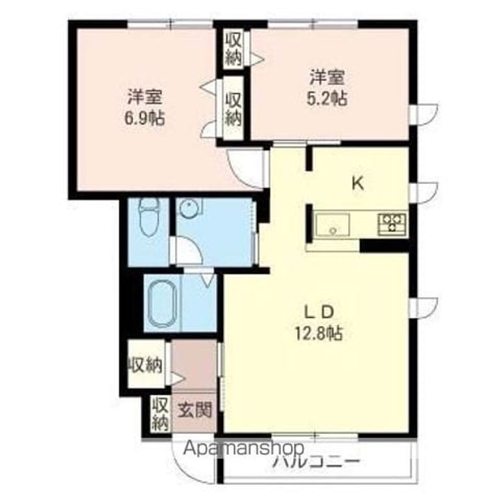 カーサフォンティーヌF101の間取り