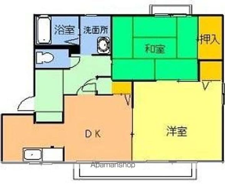 メゾンソレイユB101の間取り