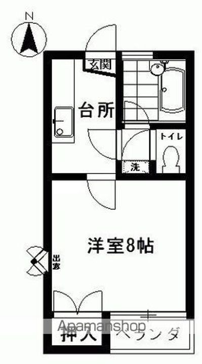 コーポ家の前207の間取り