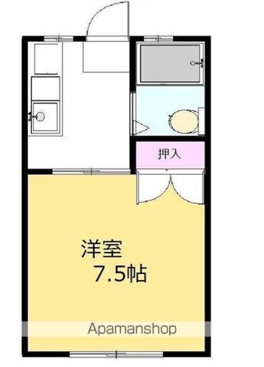 宮城県柴田郡柴田町槻木下町2丁目の賃貸アパート203の間取り
