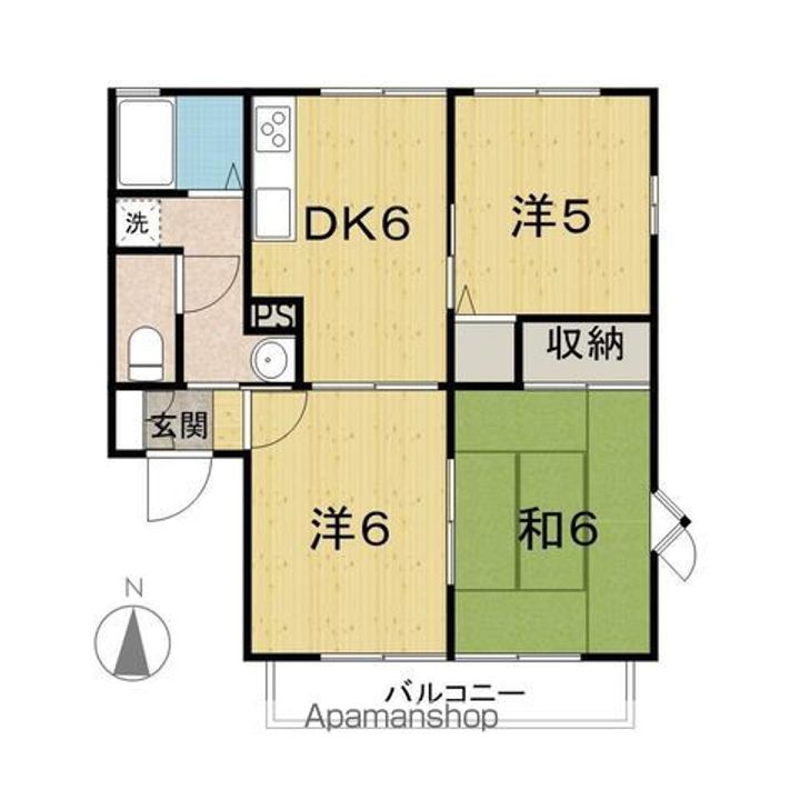 レトアタウン六番館202の間取り