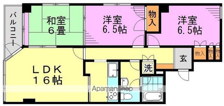 東京都杉並区高円寺南5丁目の賃貸マンションの間取り
