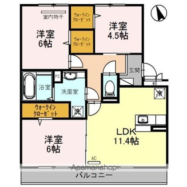 プレミアム十番館202の間取り