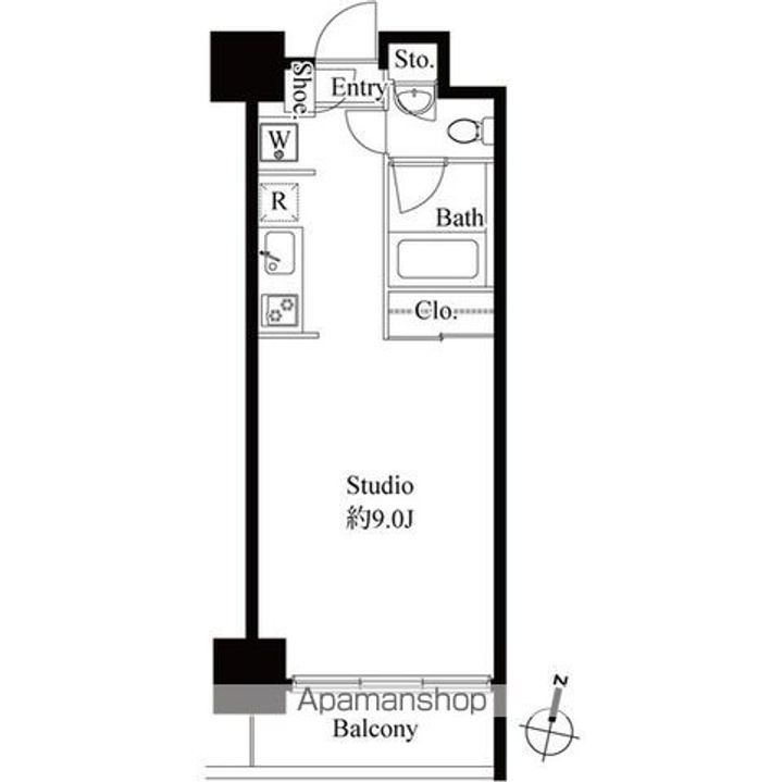 グレンパーク秋葉原イースト905号室の間取り