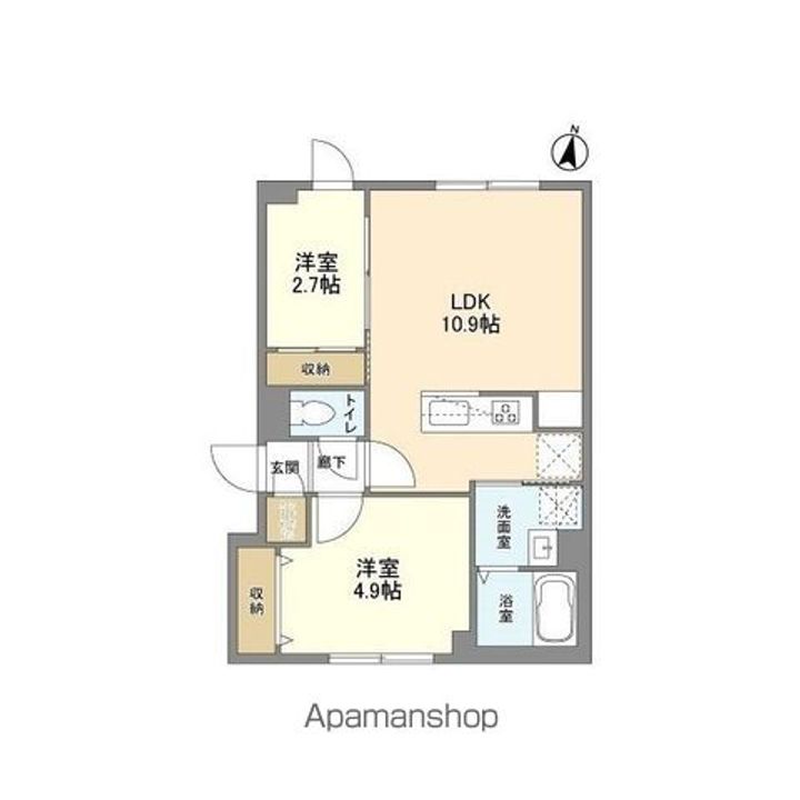 東京都中野区弥生町1丁目の賃貸マンションの間取り
