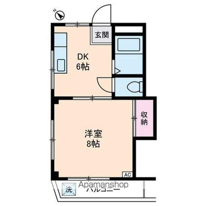 神奈川県横浜市西区浅間町1丁目の賃貸マンションの間取り