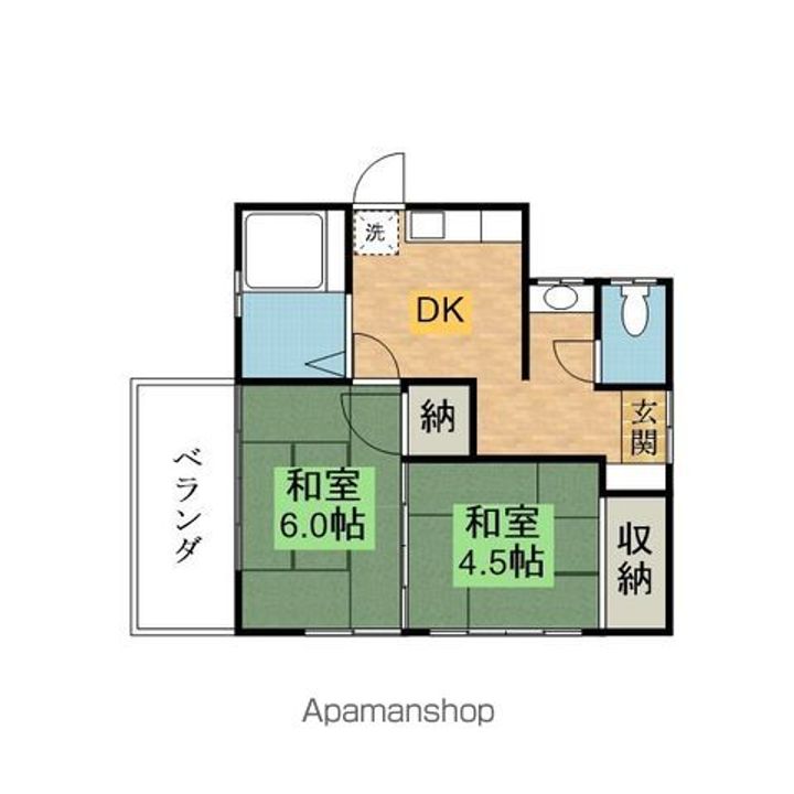 髙木貸家A棟1の間取り