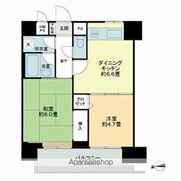 東京都練馬区練馬3丁目の賃貸マンションの間取り