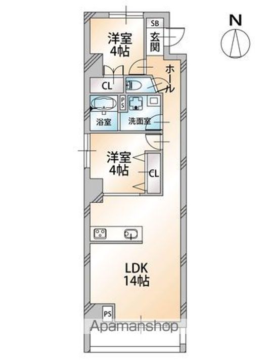 唐人荘の間取り