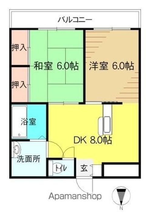 サルーテⅡ203の間取り