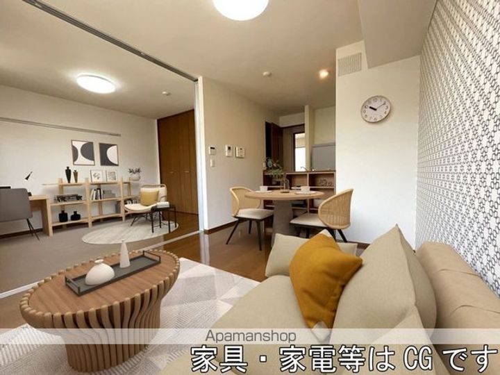 福島県福島市飯野町字後川の賃貸アパートの居間