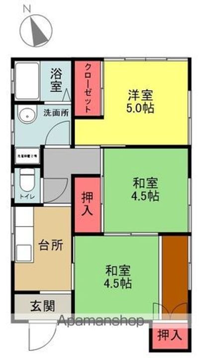第二中央ハイツの間取り