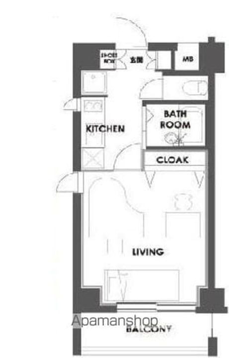 東京都中野区大和町2丁目の賃貸マンションの間取り