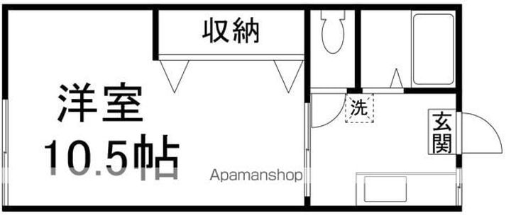 宮城県仙台市宮城野区新田1丁目の賃貸アパートの間取り