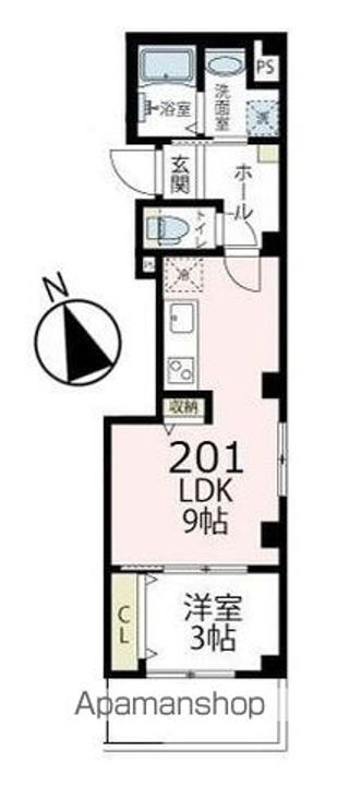 A・R横浜201号室の間取り
