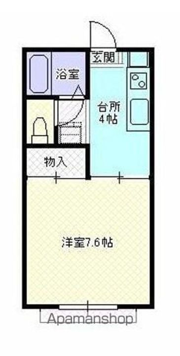 ドミ馬場小路A202の間取り