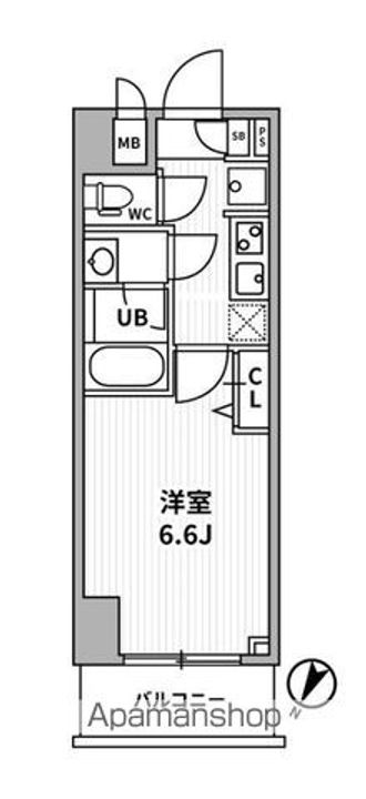 神奈川県横浜市南区高根町1丁目の賃貸マンションの間取り