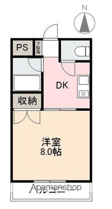香川県高松市春日町の賃貸アパートの間取り