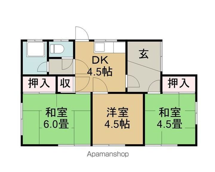 愛媛県今治市山路(一戸建)の賃貸物件の間取り
