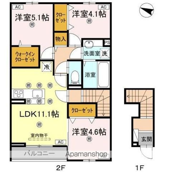 ラ・フルールII202の間取り