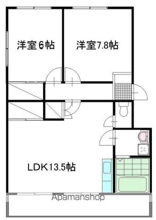 サンライズ松戸304の間取り