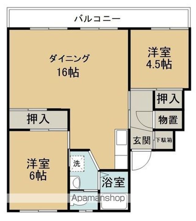 北海道網走市向陽ケ丘5丁目の賃貸マンションの間取り
