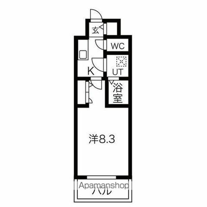 愛知県名古屋市中区富士見町の賃貸マンション302の間取り