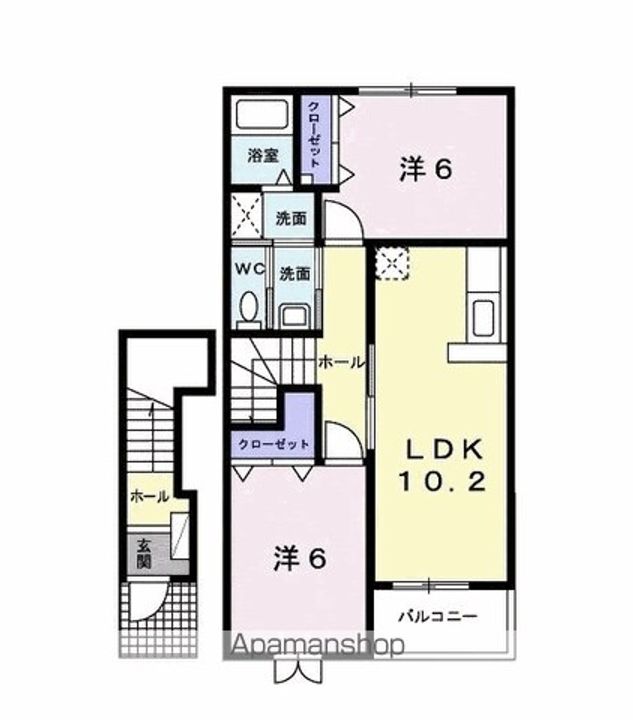 メゾンラルジュ Bの間取り