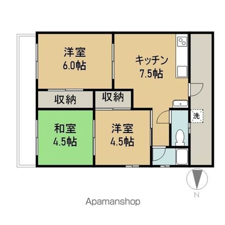 大尾コーポ5号の間取り