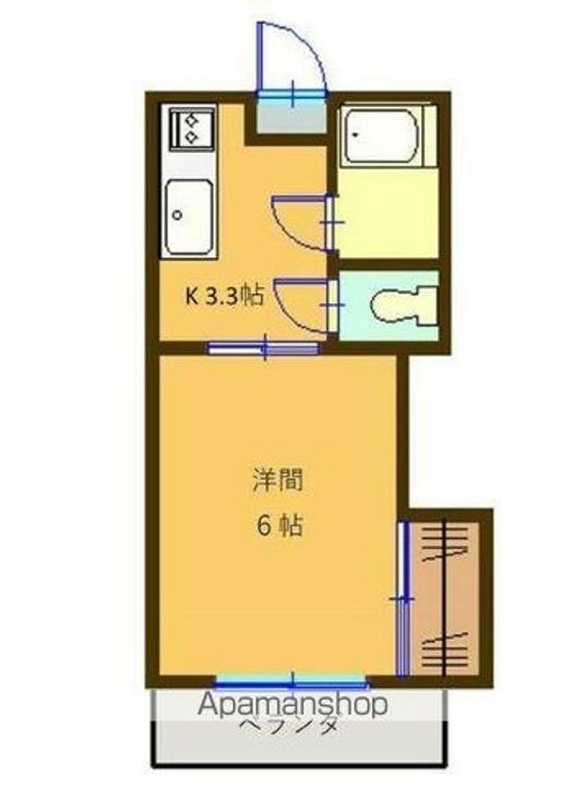 香川県さぬき市志度の賃貸アパートの間取り