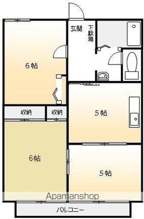 ドミトリー荒 D102の間取り