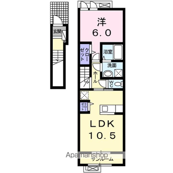 ソシア美春Ⅵの間取り