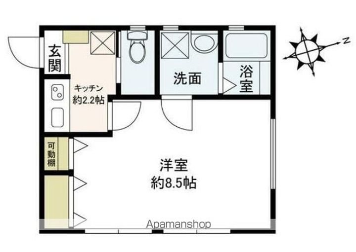 神奈川県横浜市保土ケ谷区岩井町の賃貸アパートの間取り