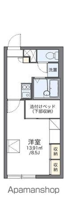 レオパレスツインズB104の間取り