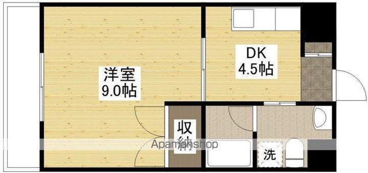 広島県安芸郡海田町南大正町の賃貸マンションの間取り