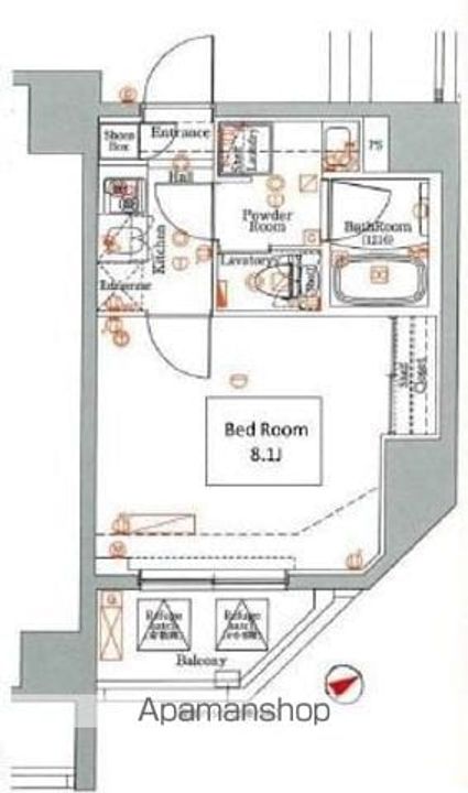 東京都板橋区板橋1丁目の賃貸マンションの間取り