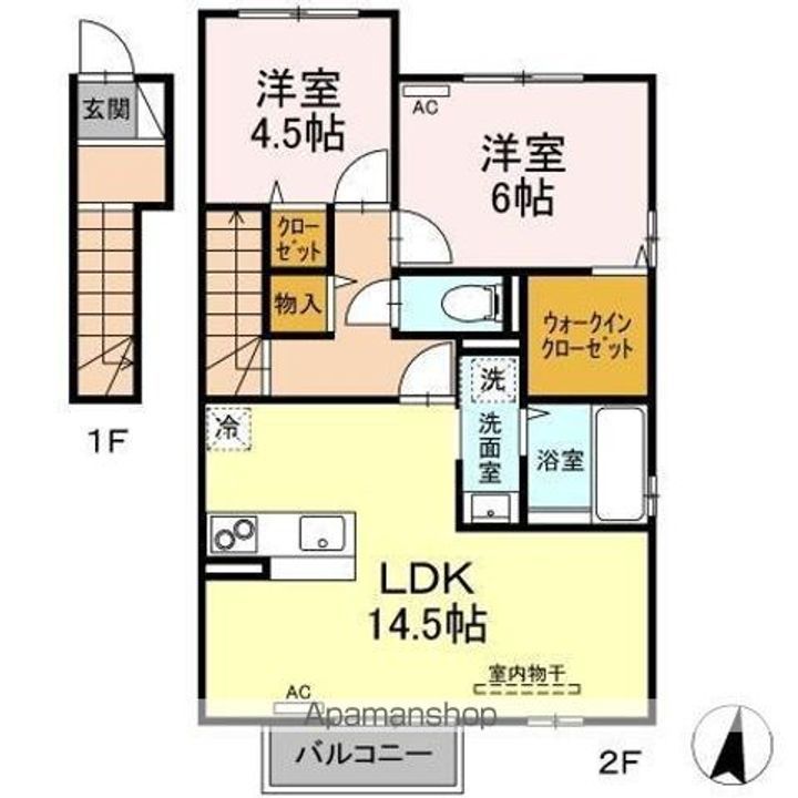 グラン3104 A・B棟A201の間取り