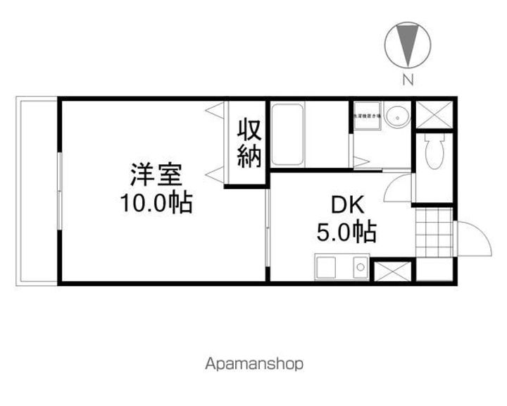 岡山県岡山市北区津高の賃貸マンションの間取り